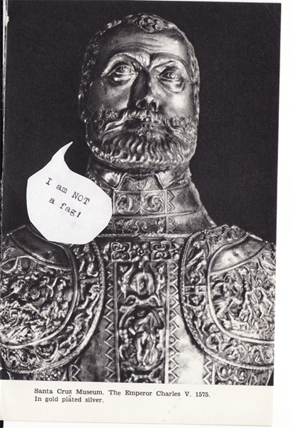 "i am NOT a fag" - The Emporer Charles V. 1575. In gold plated silver